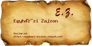 Egyházi Zajzon névjegykártya